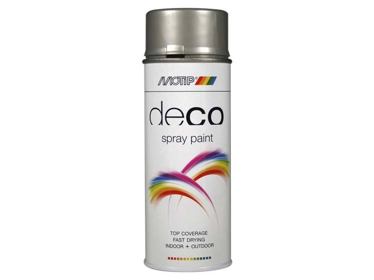 Motip Deco laque en spray brillant 0,4l aluminium blanc