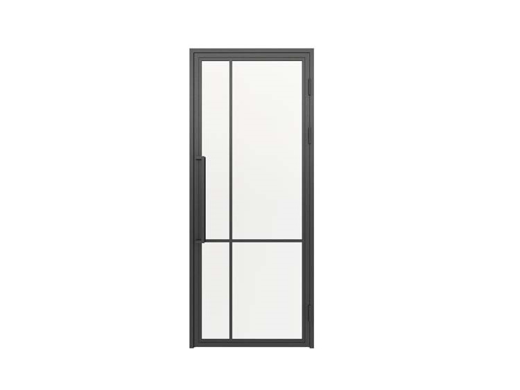 Porte intérieure fer forgé simple 4W asymétr. Tara gauche sur mesure