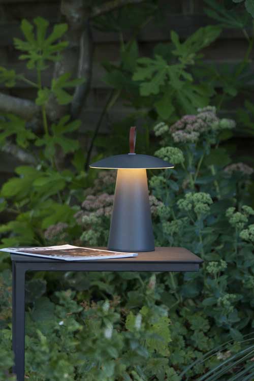 Lucide LA DONNA - Lampe de table Extérieure - Anthracite - 15% DE RÉDUCTION SUPPLÉMENTAIRE