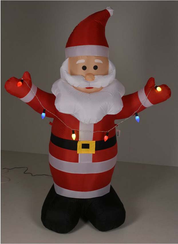 Kerstman opblaasbaar led 190 cm