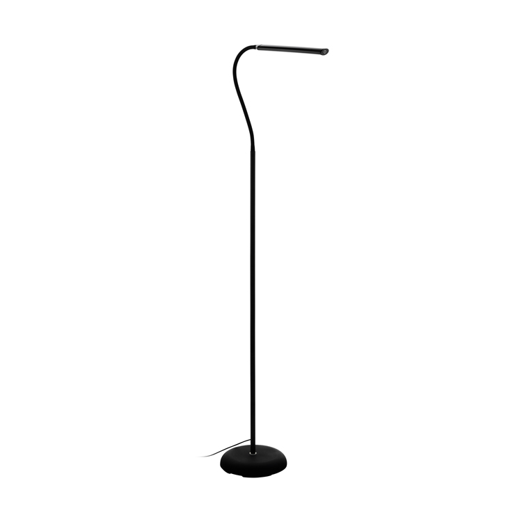 Lampadaire LED avec touchdimmer - H130CM - Noir