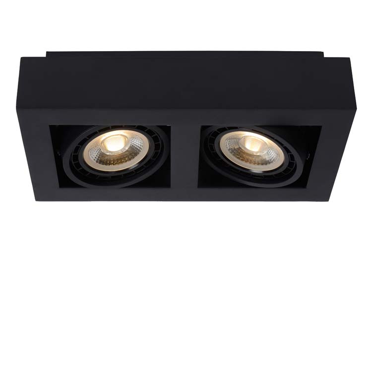 ZEFIX Spot Plafond  2x Gu10/12W DTW Noir