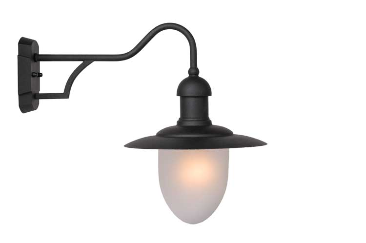 Lucide ARUBA - Wandlamp Buiten - Ø 25 cm - E27 - IP44 - Zwart