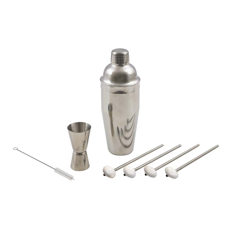 Set cocktail Point-Virgule shaker/ mesureur/ 4 pailles