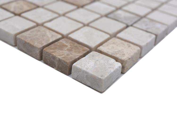 Mosaïque pierre naturelle mix beige 30,5 x 30,5 cm