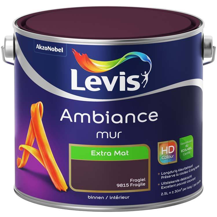 Levis peinture Ambiance Mur Extra Mat 2,5l fragile