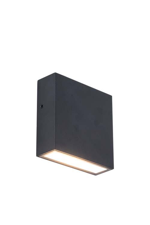 Buitenverl LED wandlamp down zwart mat 3000K 800LM