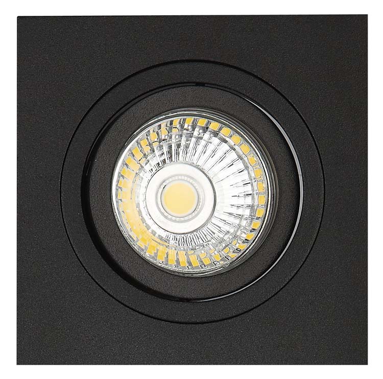 Spot encastré LED noir GU10 5W incl dimmable