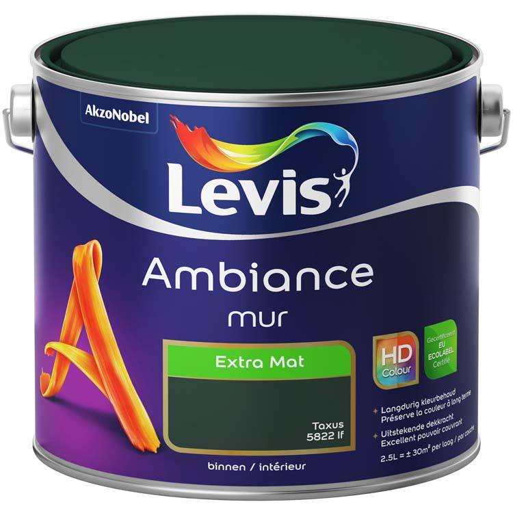 Levis muurverf Ambiance mur extra mat 2.5l taxus