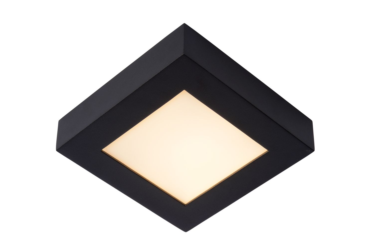 BRICE-LED Plafonnier Dimmable 15W Carré IP44 Noir