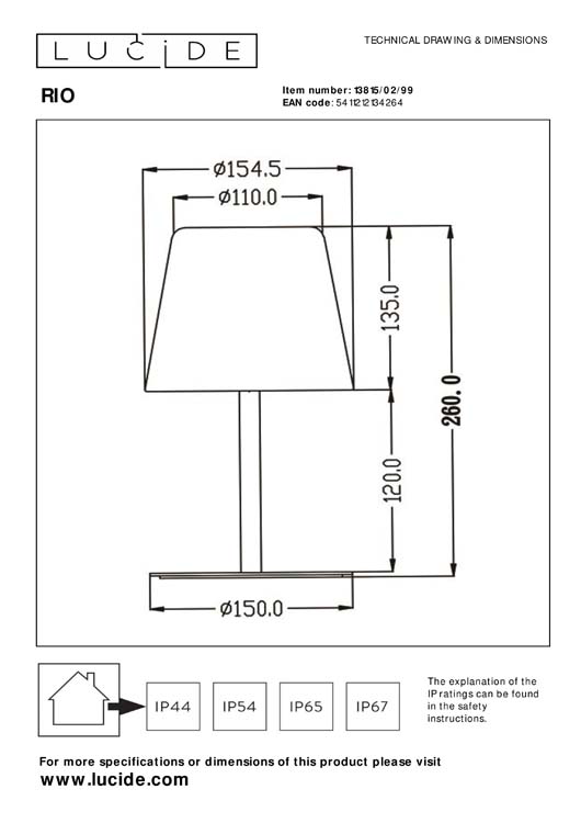 Tafellamp Buiten - Ø 15,5 cm - LED Dimb. - 1x1,8W 3000K - IP44 - RGB - Multicolor