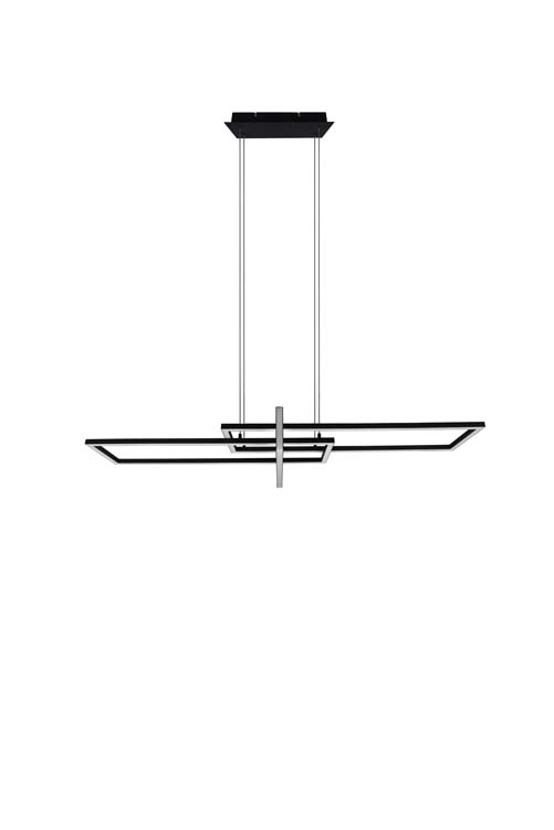 Luminaire suspendue noir mate incl. 34W LED/ 3000K/ 4200Lm L110cm