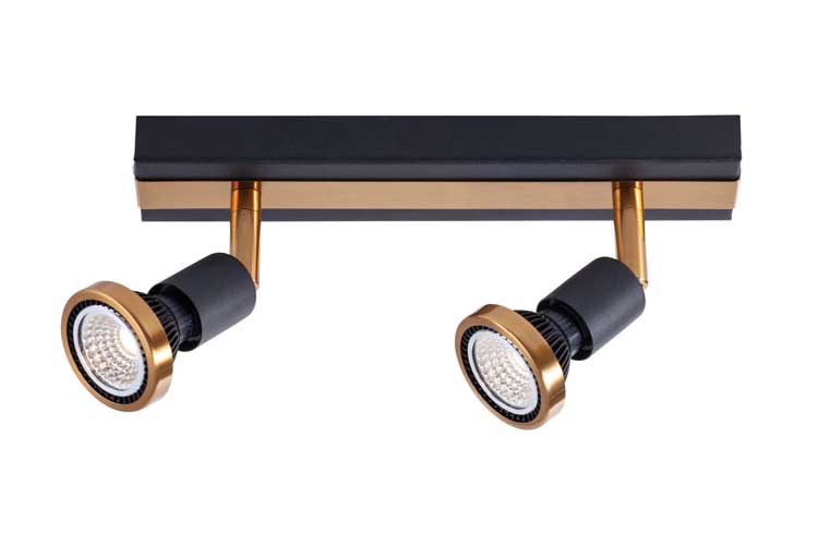 Spot LED noir/bronze GU10 2X5W dimmable