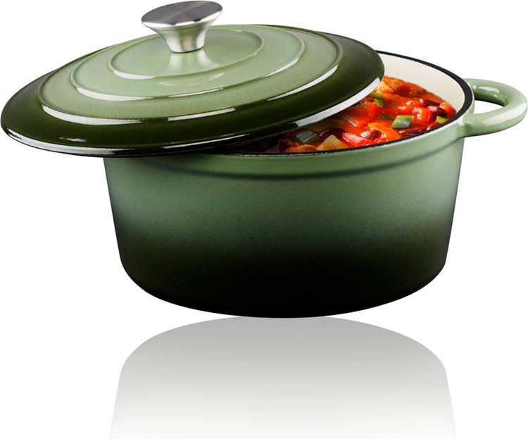 Braadpan gietijzer 24 cm groen