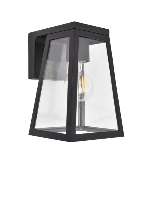 Buitenverlichting wandlamp zwart solar E27 2700K 200 lumen