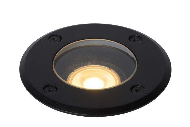 Spot de sol Extérieur - Ø 10,8 cm - 1xGU10 - IP67 - Noir