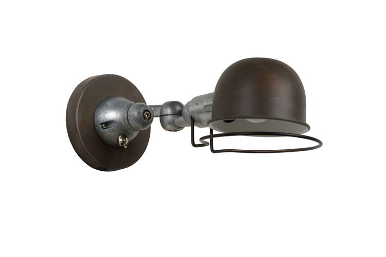 Lucide HONORE - Wandlamp - H11,5cm - E14 - Roest bruin