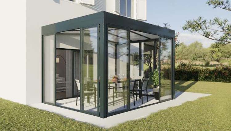 Veranda Versailles alu anthracite 400 x 300 x 240 cm