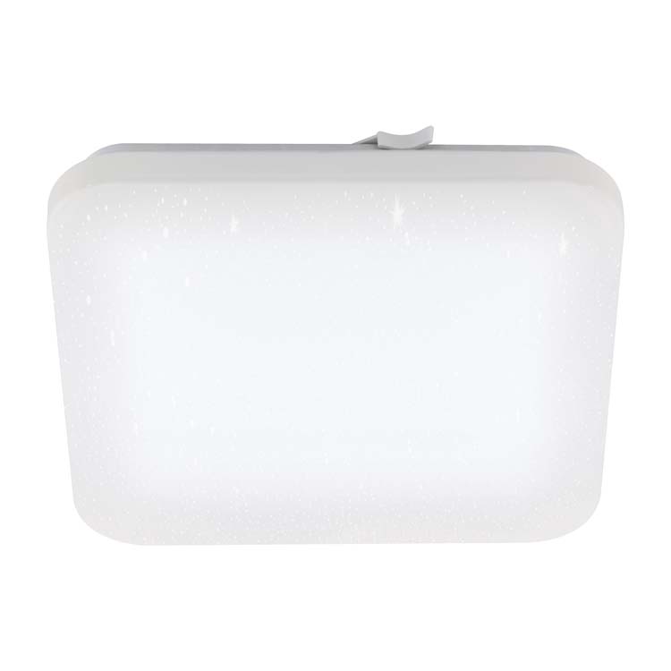 Plafondlamp LED kristaleffect wit - 33x33cm - IP44