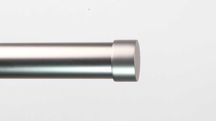 Embout bouchon chrome-mat 28mm