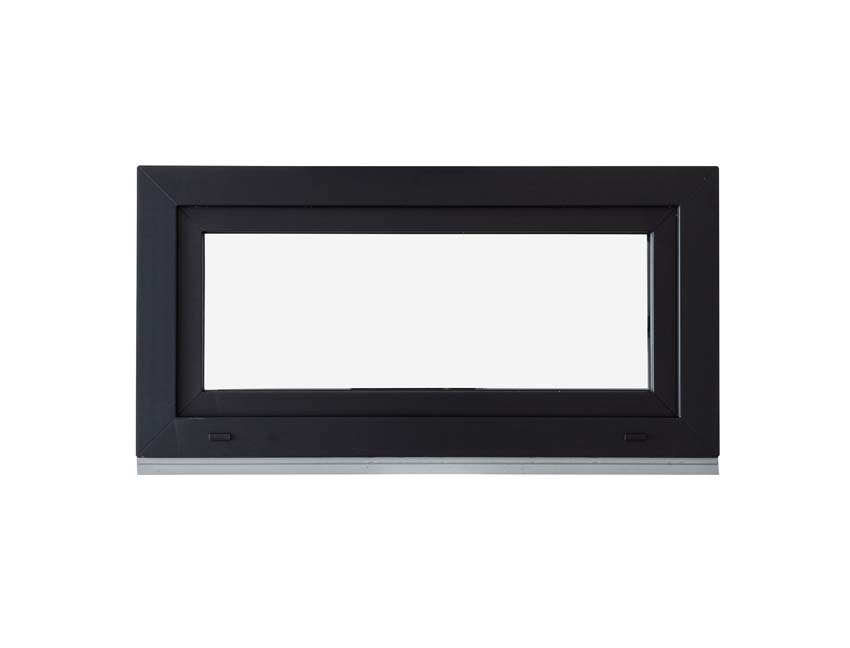 Châssis battant pvc Deceuninck Elegant Inf. noir/noir B1000xH500 mm