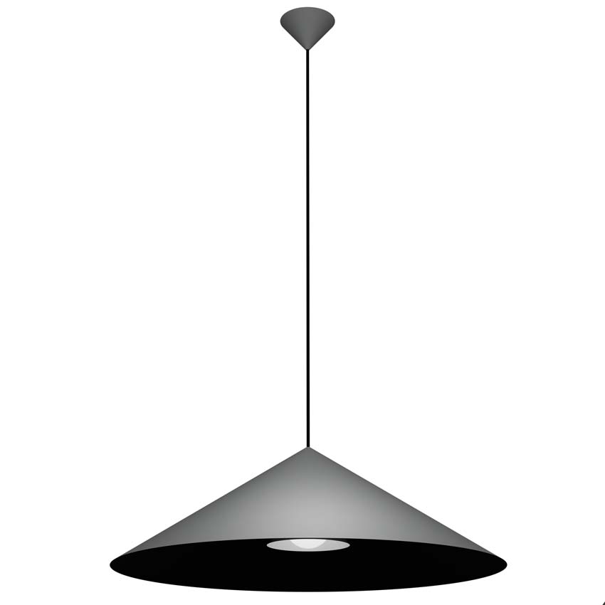 Hanglamp - Ø 75 cm - E27 - grijs-zwart