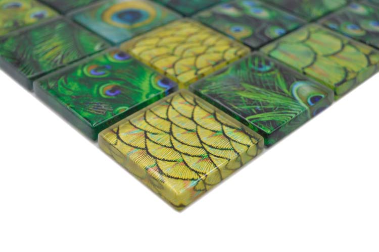 Mosaïque verre Wildlife verte medium 29,8 x 29,8 cm