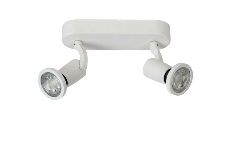 Lucide JASTER-LED - Spot plafond - LED - GU10 - 2x5W 2700K - Blanc