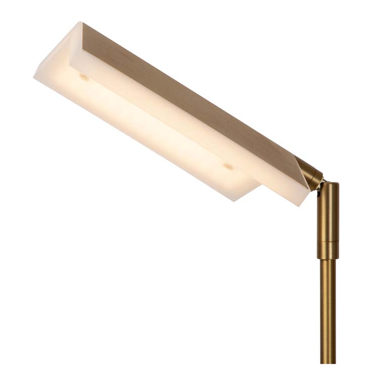 AARON - Lampadaire / lampe de lecture - LED Dim. - 1x12W 2700K/4000K - Or Mat / Laiton