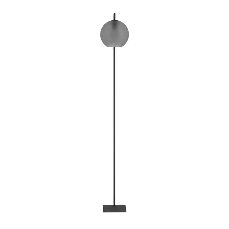 Lampadaire noir-grid fumé E27 H171,5 cm