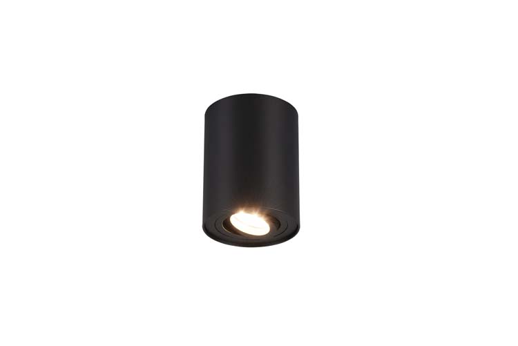 Plafonnier zwart mat excl lamp LED mogelijk D9,6cm