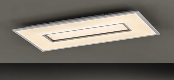 Plafonnier 1x LED 52W - Argent - Verre acryl