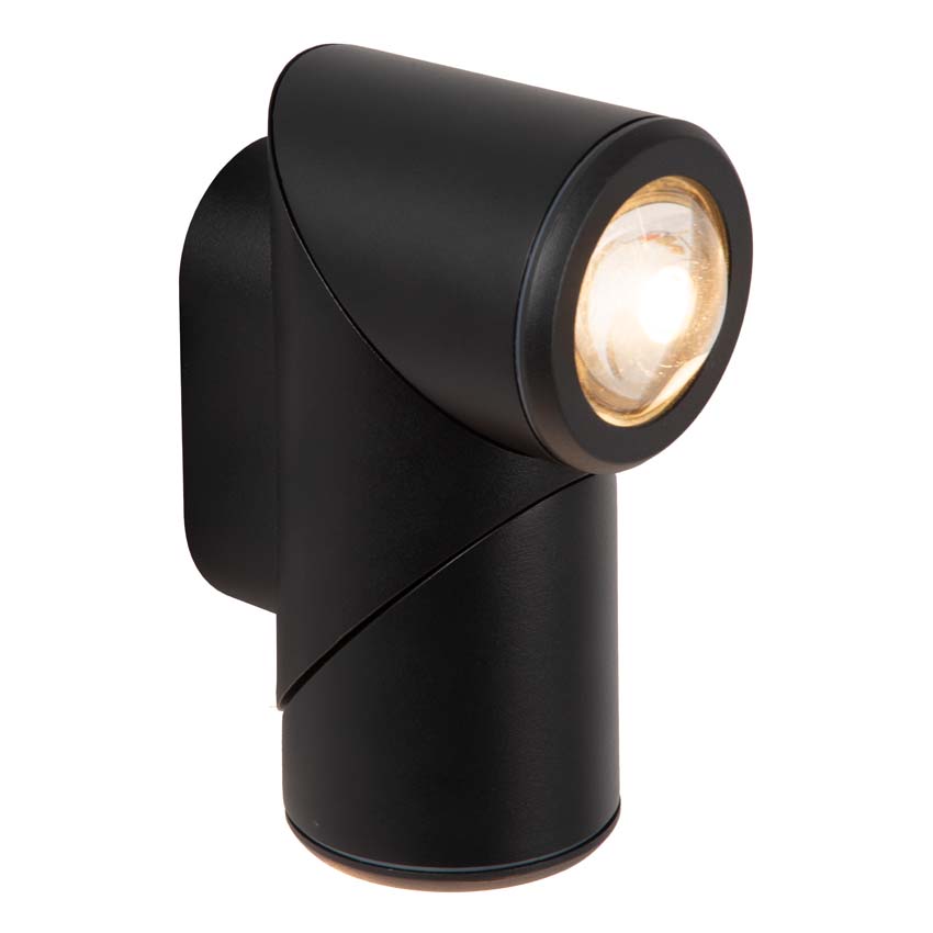 Lucide ERIN - Wandspot / Wandlamp Binnen/Buiten - LED - 2x5W 2700K - IP65 - Zwart