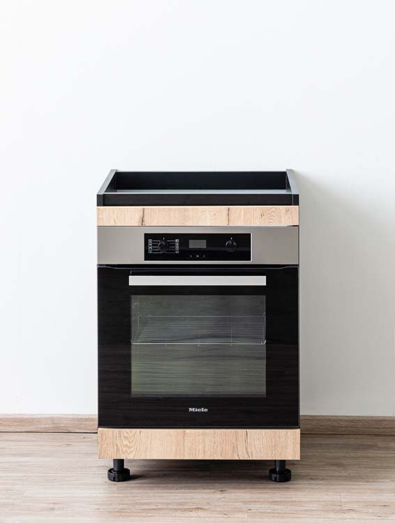 Keukenkast Plenti onderkast voor oven zwart-houtlook