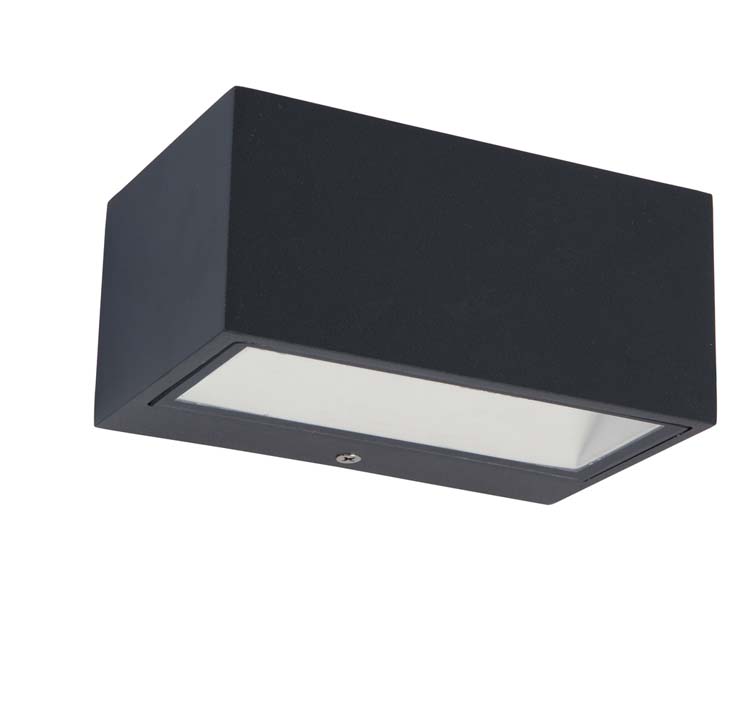 Ecl. ext. applique murale LED up&down gris foncé 3000K 700LM 10.5W