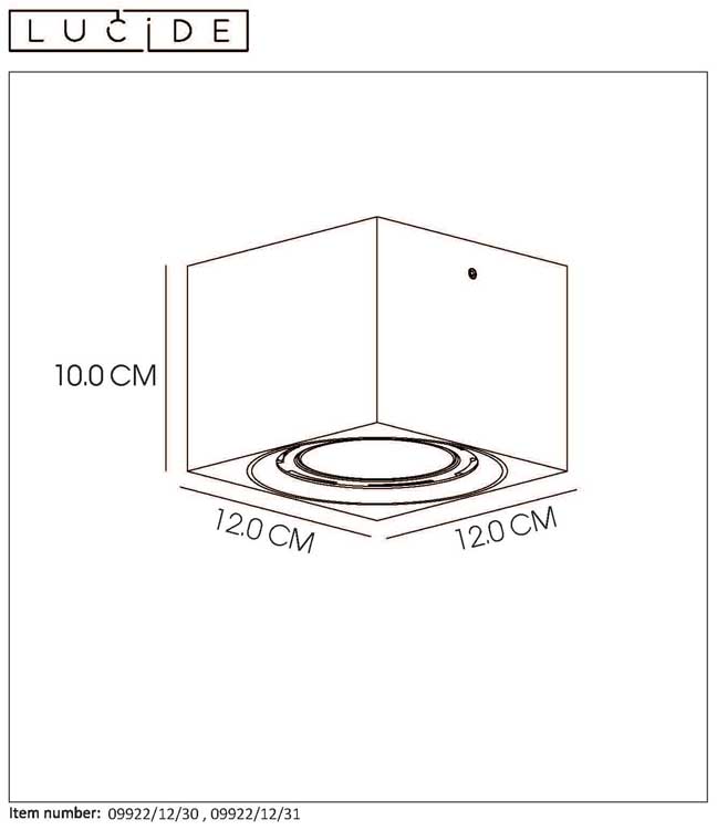 Lucide FEDLER - Spot plafond - LED Dim to warm - GU10 - 1x12W 3000K/2200K - Noir