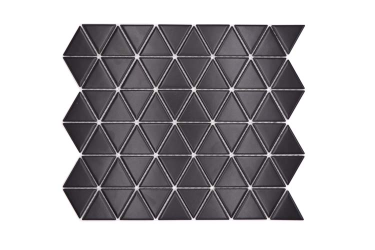 Mosaïque Triangle noire mat 25,2 x 29,1 cm