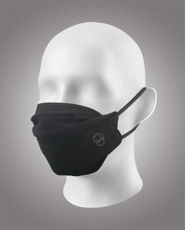 Masque barrière 100% cotton avec filtre noire réutilis