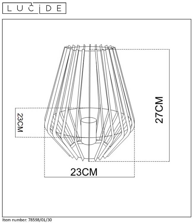 Lucide REDA - Lampe de table - E27 - Noir