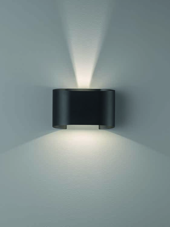 Applique murale 2x LED 3W - H 12 cm - Noir