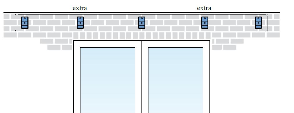 Extra muursteun voor Santorini zonnetent