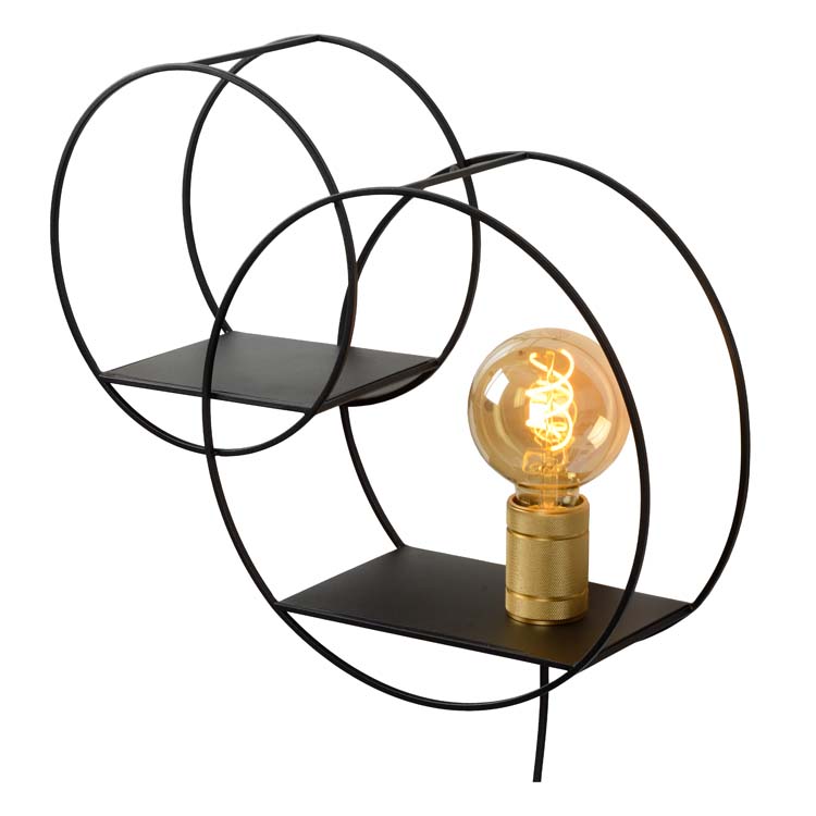 Lucide CIRCLE - Wandlamp - 1xE27 - Zwart