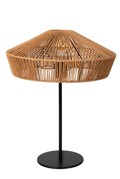 Lucide YUNKAI - Lampe de table - Ø 40 cm - 1xE27 - Bois clair