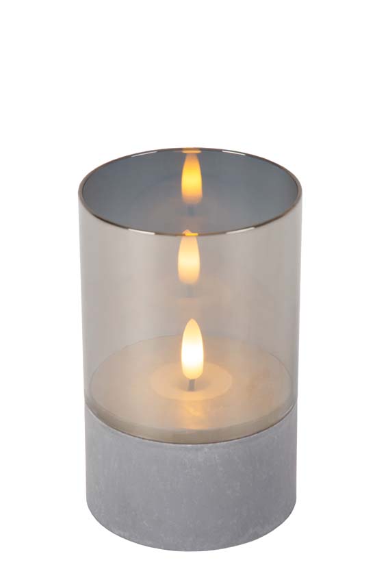 Lucide VELAS - Tafellamp - Batterijen - Ø 8 cm - LED - 3x0,2W 2700K - Fumé - Set van 3