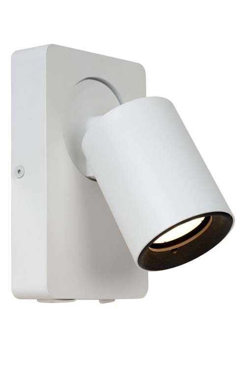 Lucide NIGEL - Spot mural - GU10 - 1x5W - Point rechargement USB - Blanc