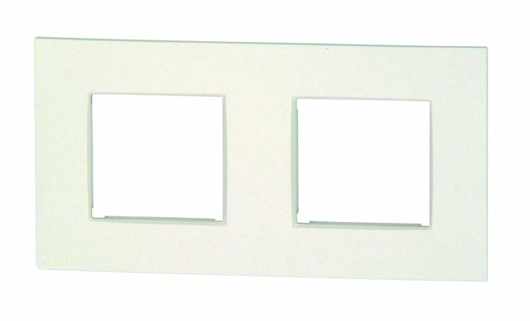 Niko Plaque Double Horizontale Intense Blanc