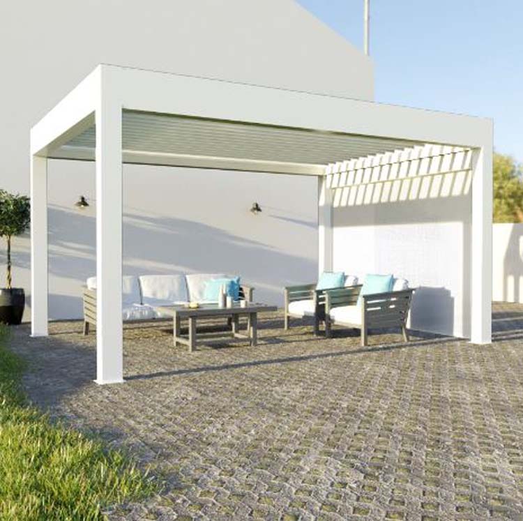 Screen wit voor pergola Sya B341xH240cm