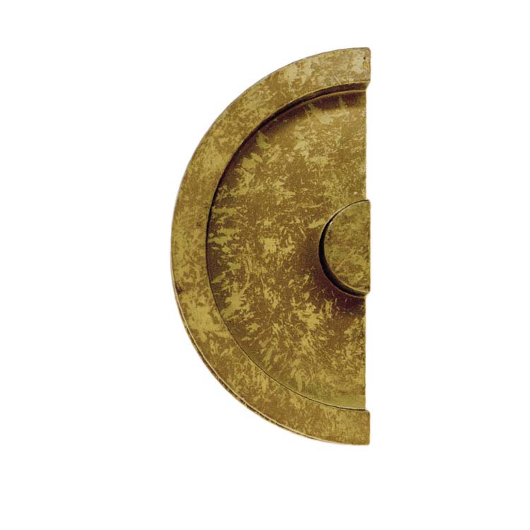 Coquille de porte demi-lune mas 40mmvieux jaune/pièce