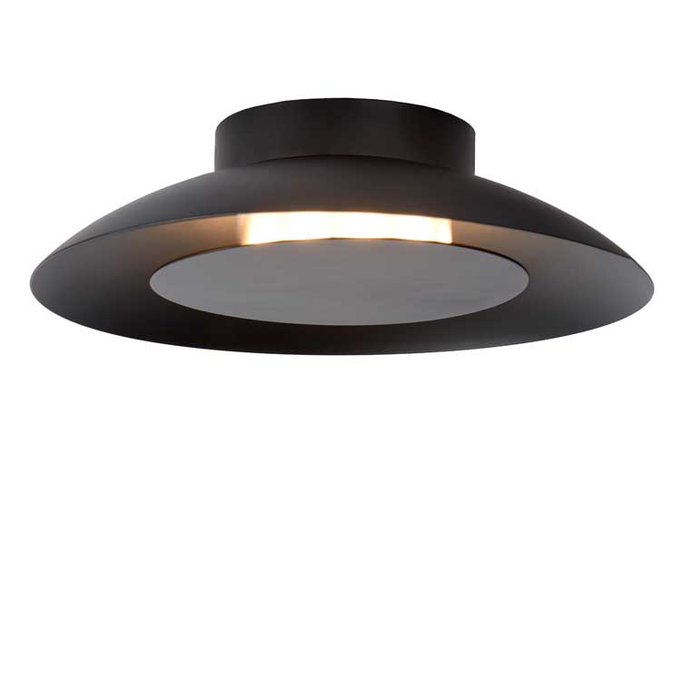 Lucide FOSKAL - Plafonnier - Ø 21,5 cm - LED - 1x6W 2700K - Noir