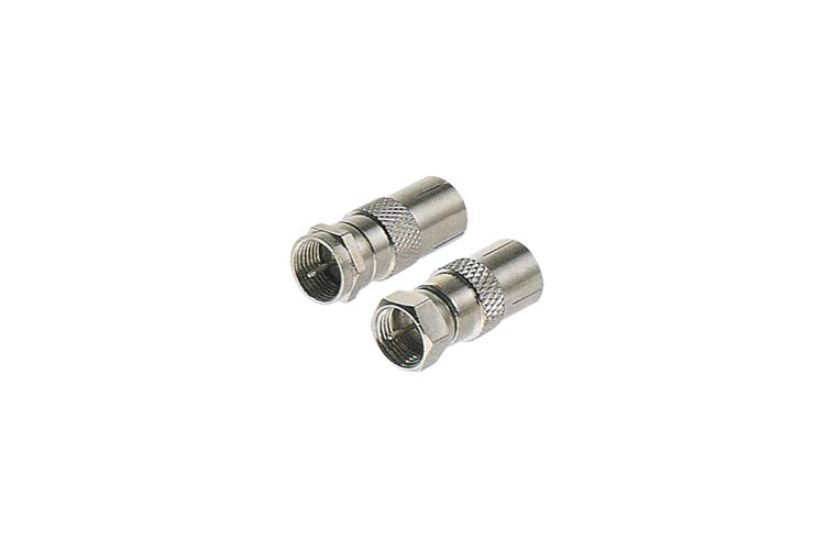 Connector Satelliet/TV V Metaal 2 st